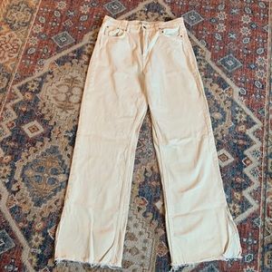 Zara cream jeans 10